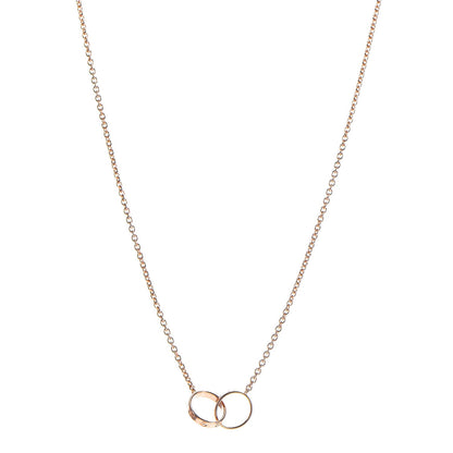 Cartier 18K Pink Gold Interlocking LOVE Necklace 1 of 9