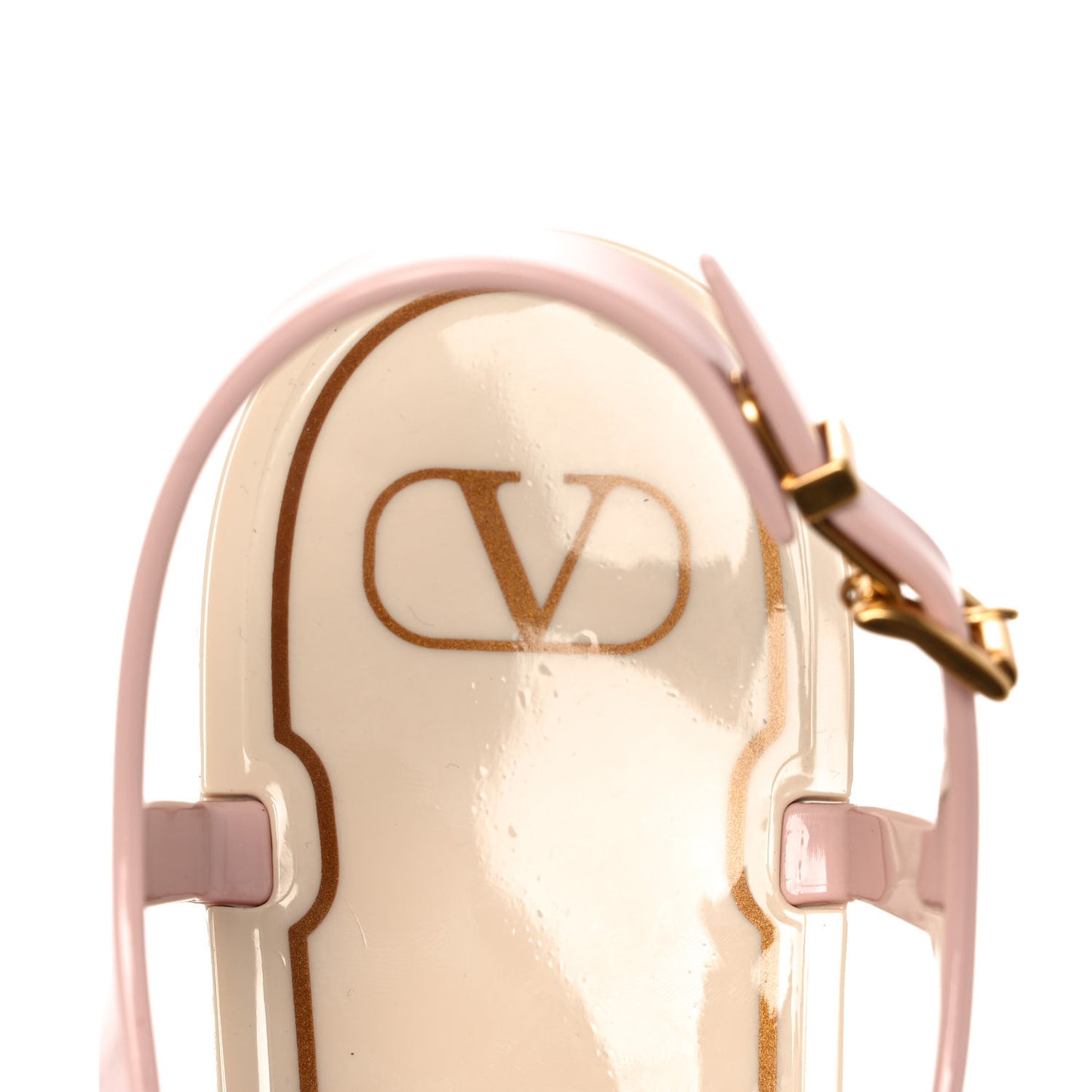 PVC Vlogo Flat Thong Sandals 41 Rose Quartz Light Ivory