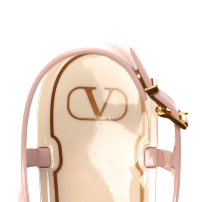 Valentino Garavani PVC Vlogo Flat Thong Sandals 41 Rose Quartz Light Ivory 7 of 8