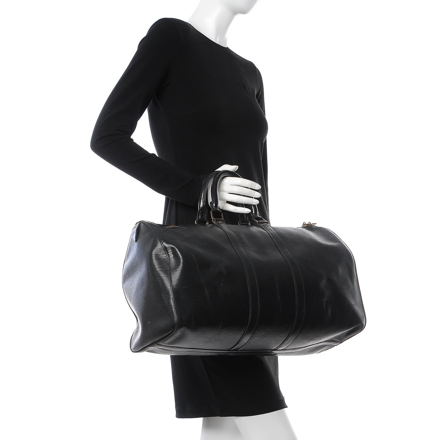 Louis Vuitton Epi Keepall 45 Black 2 of 13