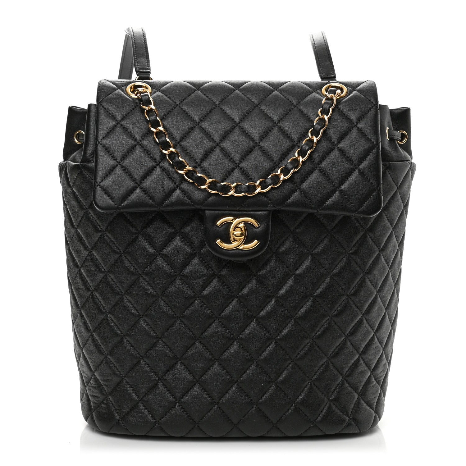 Chanel Calfskin Quilted Large Urban Spirit Backpack Black 1 of 12