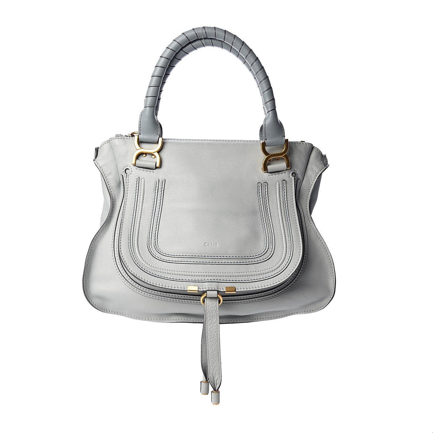 Calfskin Medium Marcie Satchel Icy Blue