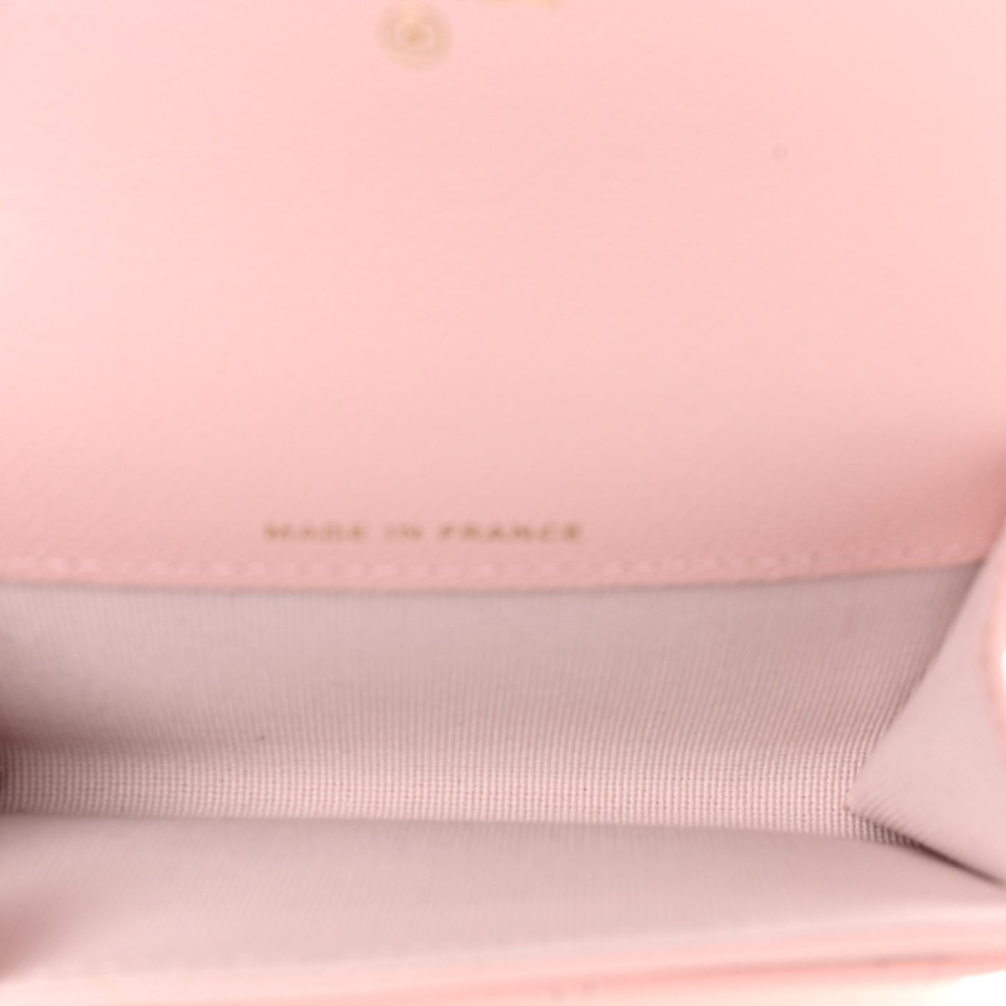 Caviar Quilted Flap Card Holder Wallet Light Pink