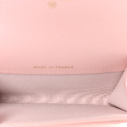 Chanel Caviar Quilted Flap Card Holder Wallet Light Pink 5 of 9
