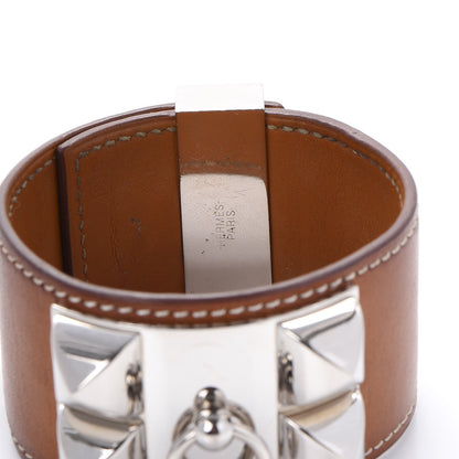 Hermes Barenia Collier De Chien CDC Bracelet L Fauve 6 of 10