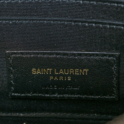 Saint Laurent Grained Lambskin Quilted Mini Becky Double Zip Bag Taupe 8 of 14