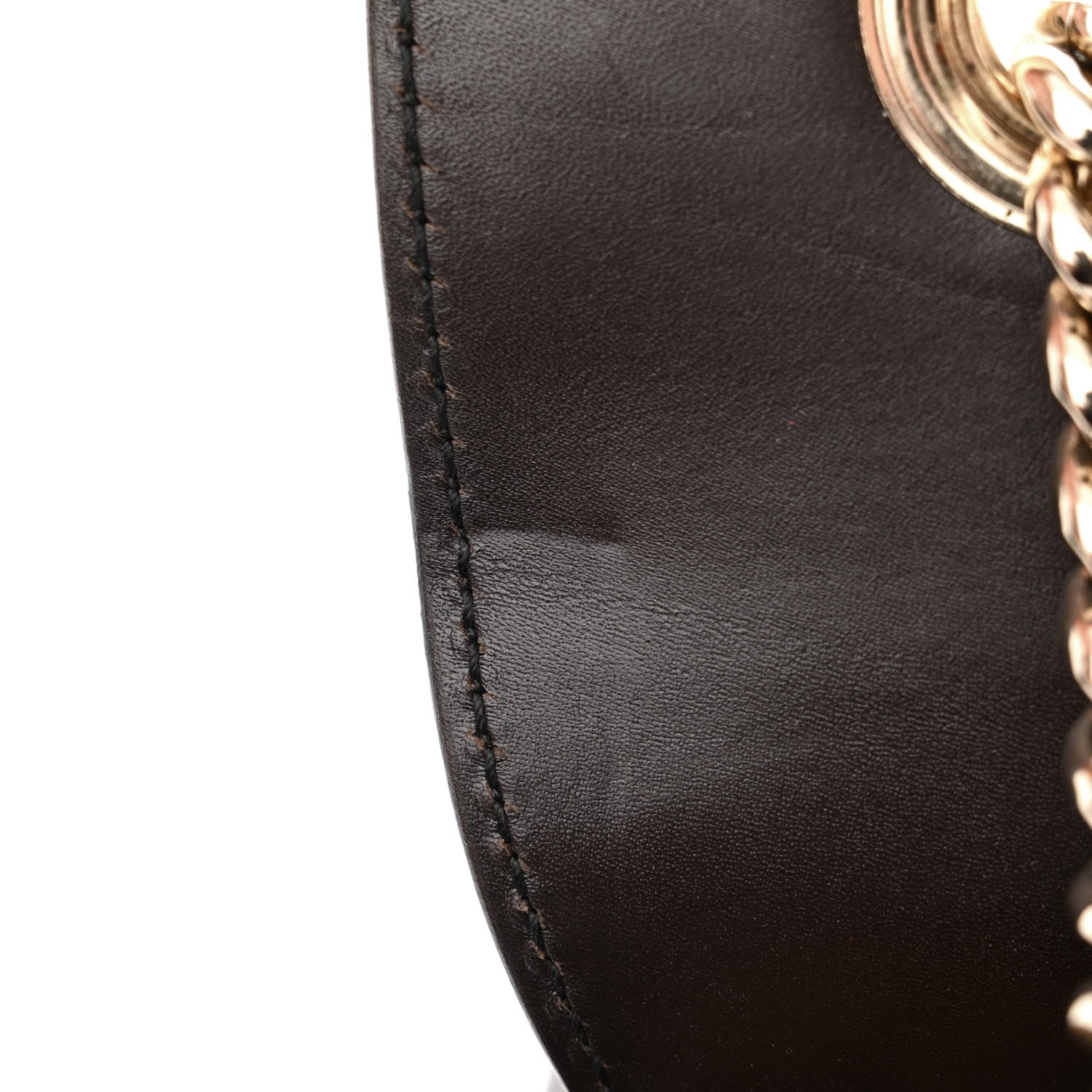 Gucci Monogram Margaux Calfskin Medium Emily Chain Shoulder Bag Beige Ebony Cocoa 15 of 18