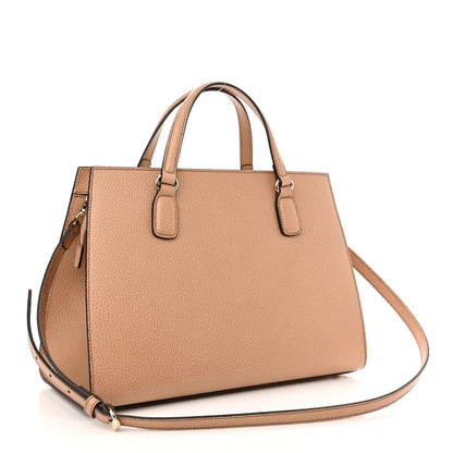 Gucci Dollar Calfskin Large Soho Top Handle Satchel Camelia 3 of 10