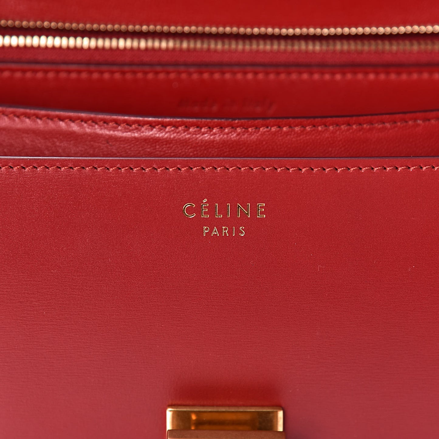 Box Calfskin Medium Classic Box Flap Bag Red