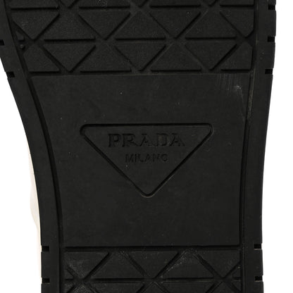Prada Vitello Rois Triangle Womens Downtown Low Top 30mm Sneakers 36.5 White Black 7 of 14