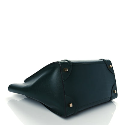 Celine Smooth Calfskin Mini Luggage Emerald 4 of 18