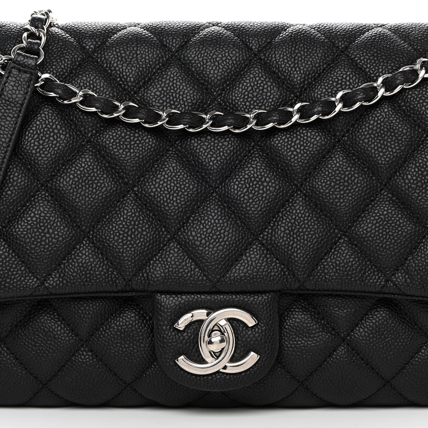 Chanel Caviar Quilted Jumbo Easy Flap Black 8 of 13