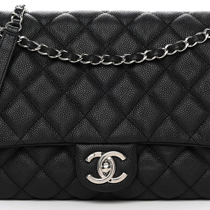 Chanel Caviar Quilted Jumbo Easy Flap Black 8 of 13