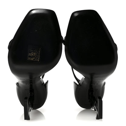 Saint Laurent Patent Calfskin Opyum 110 Sandals 36.5 Black 6 of 10