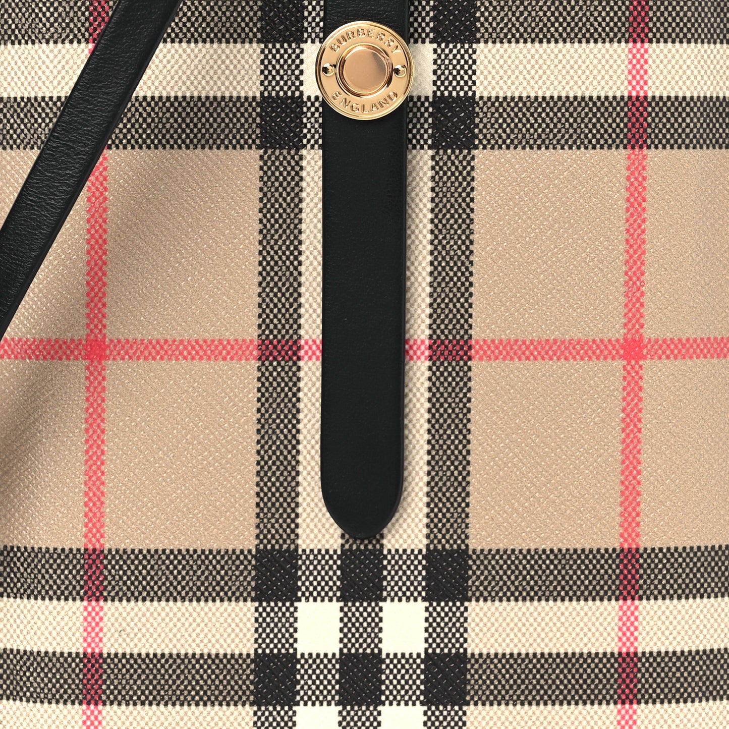 E-Canvas Calfskin Vintage Check Anne Phone Case With Strap Archive Beige