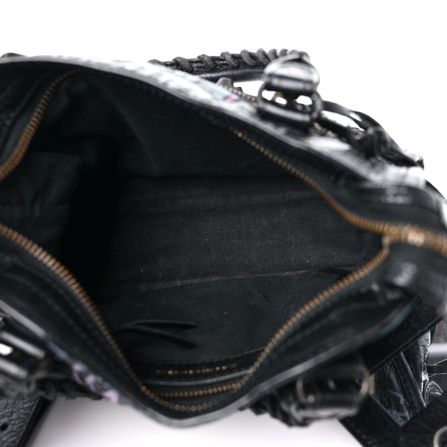 Agneau Arena Graffiti All Over Classic Hardware Mini City Black Multicolor