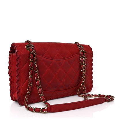 Chanel Iridescent Calfskin Medium Happy Stitch Flap Red 3 of 8