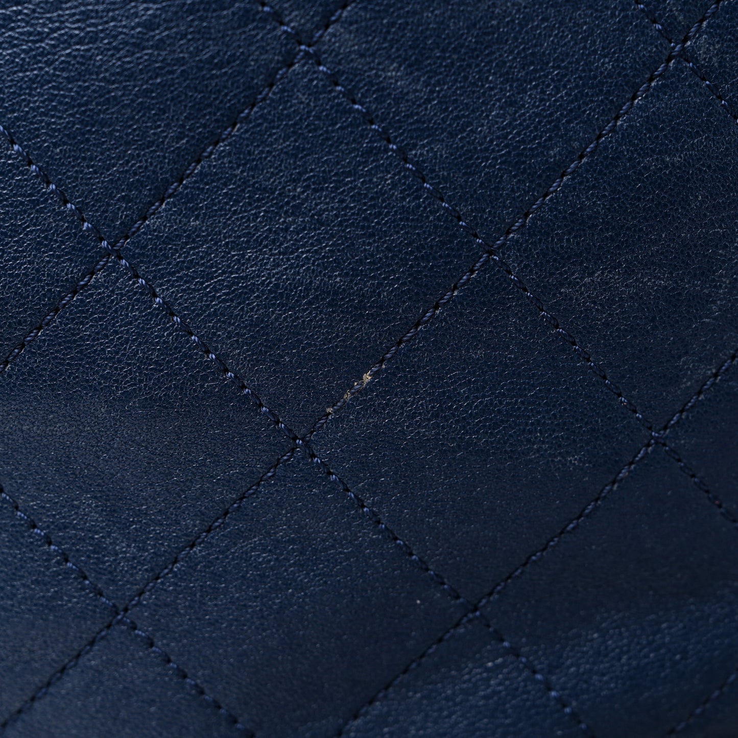 Sheepskin Caviar Quilted Daily Round Backpack Blue