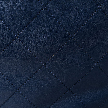 Chanel Sheepskin Caviar Quilted Daily Round Backpack Blue 12 of 16