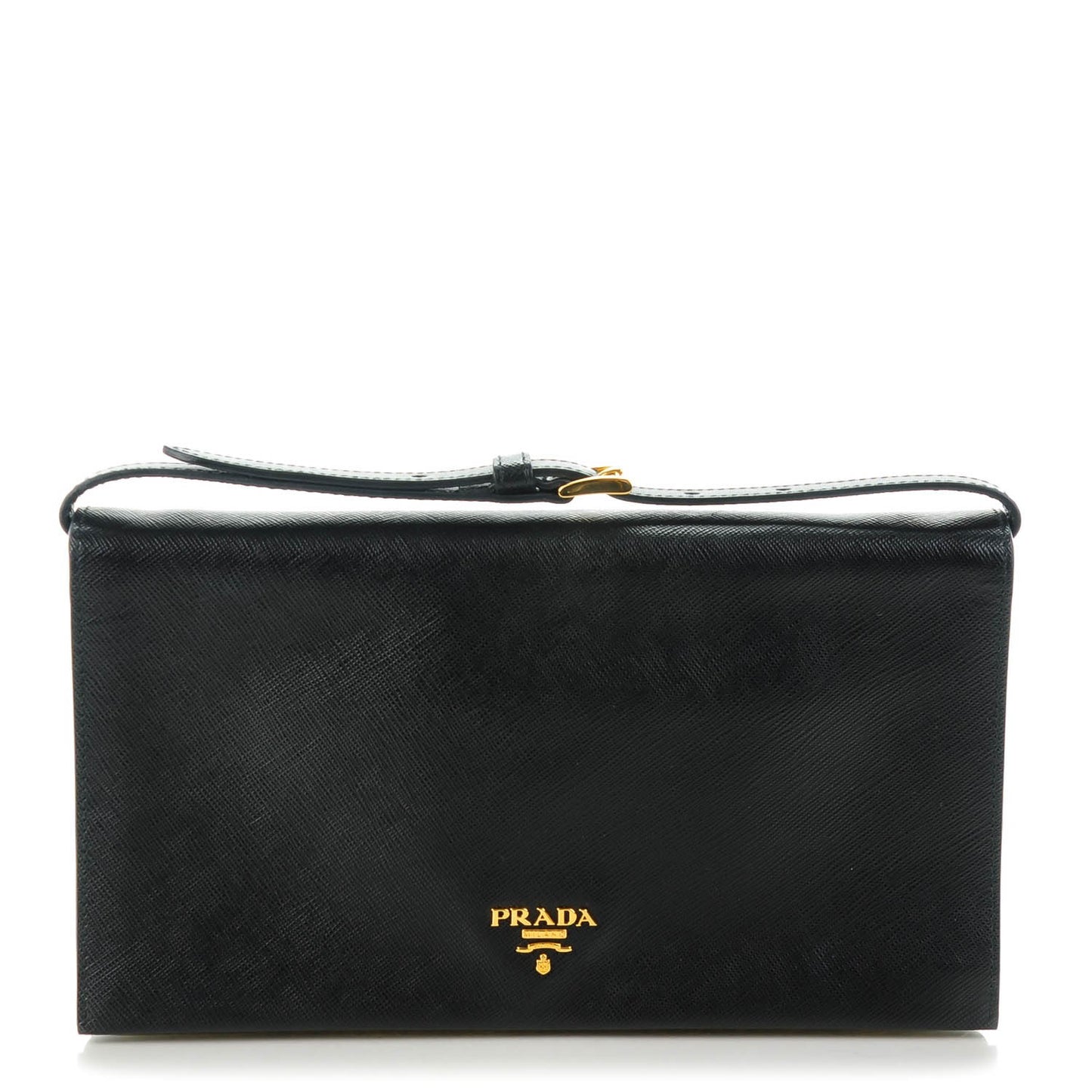 Saffiano Lux Clutch Nero Black