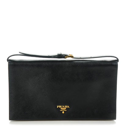 Prada Saffiano Lux Clutch Nero Black 1 of 8