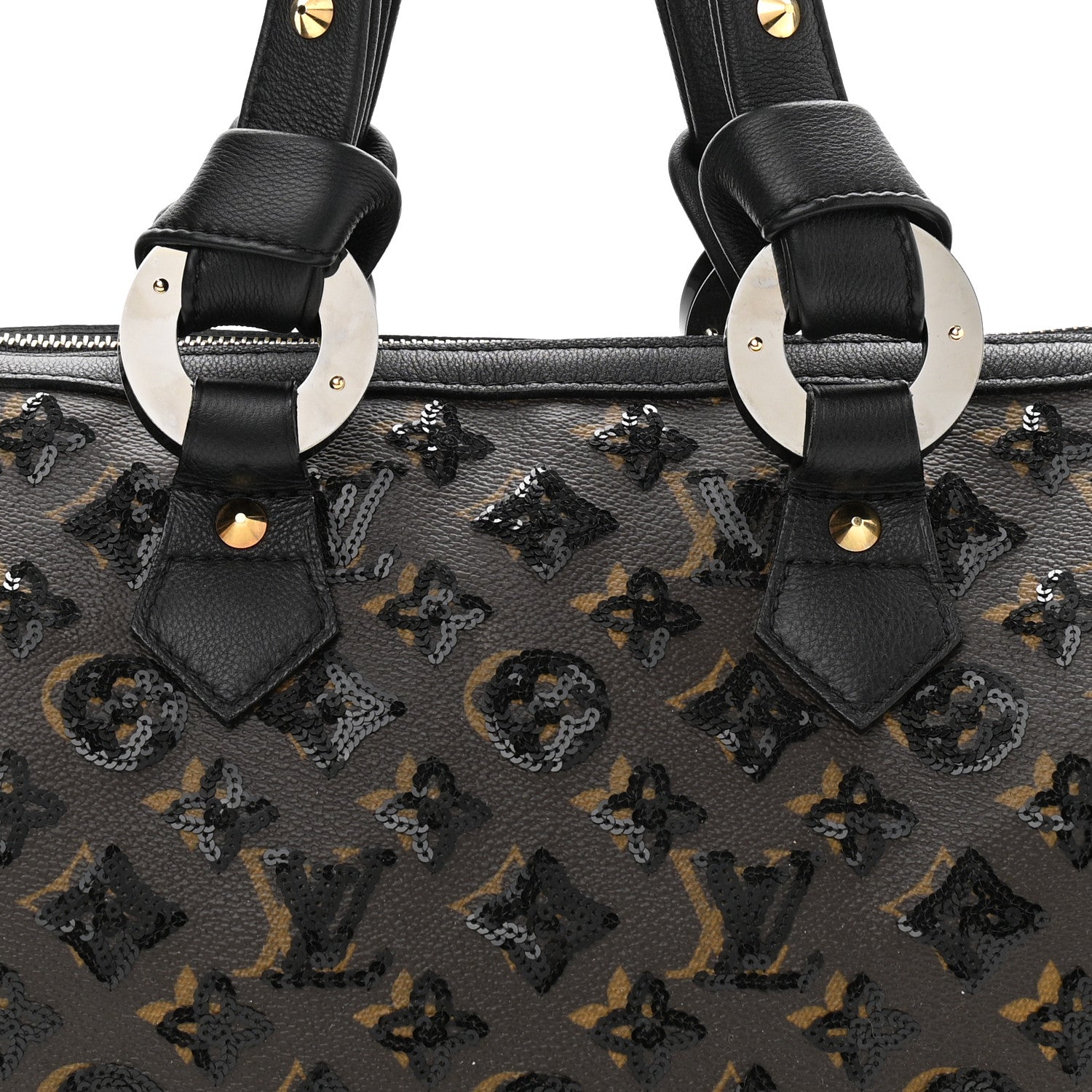 Louis Vuitton Monogram Sequins Eclipse Speedy 28 Black 8 of 10