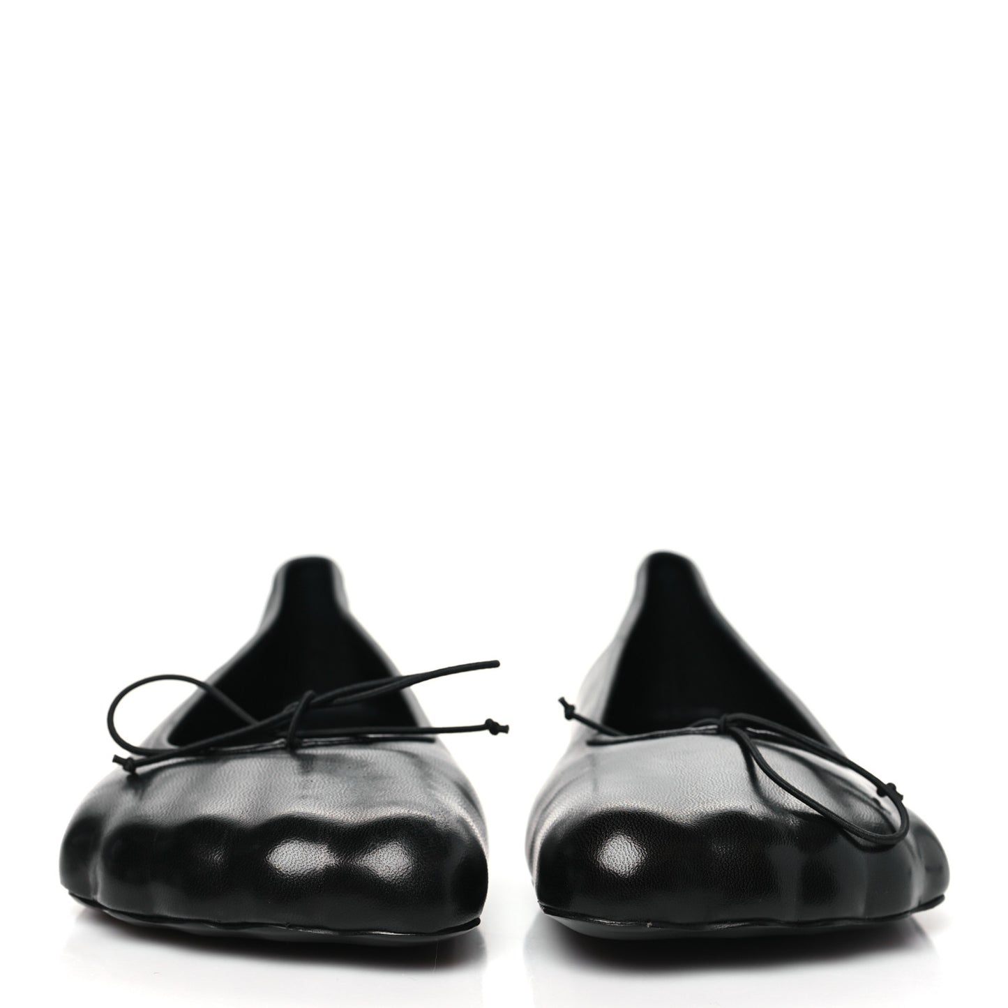 Soft Sheepskin Shiny Anatomic Ballerina Flats 39 Black