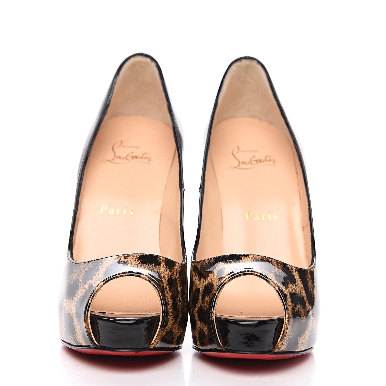 Christian Louboutin Patent Degrade Leopard Very Conic 120 Pumps 36 Black 2 of 8