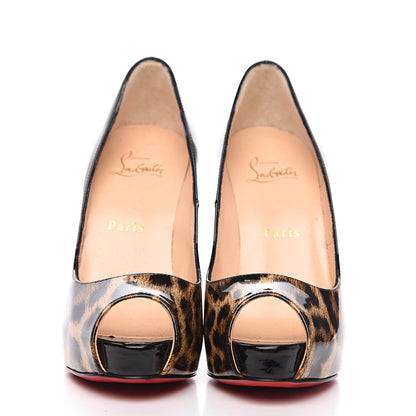 Christian Louboutin Patent Degrade Leopard Very Conic 120 Pumps 36 Black 2 of 8