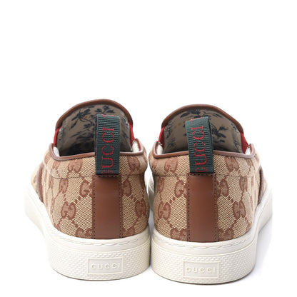 Gucci X MLB GG Monogram NY Yankees Embroidered Mens Slip On Sneakers 6 Beige Ruggine Rust 5 of 13