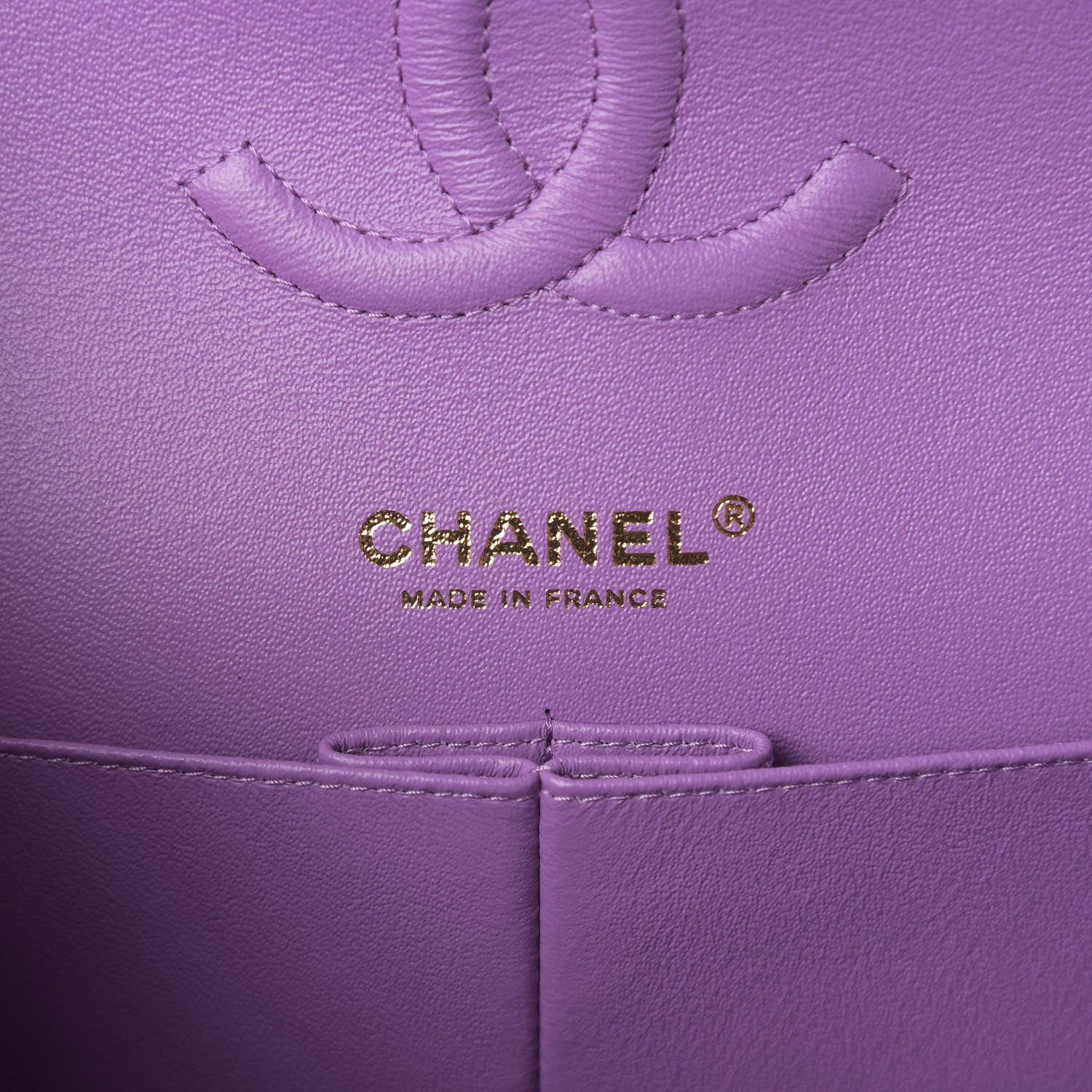 Chanel Patent Quilted Medium Double Flap Light Purple 6 of 9