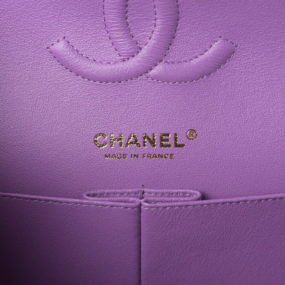 Chanel Patent Quilted Medium Double Flap Light Purple 6 of 9