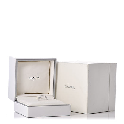 Chanel 18K White Gold Ceramic Diamond Slim Ultra Ring 49 4.75 White 11 of 11