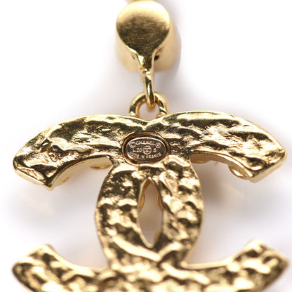 Chanel CC Crystal Drop Earrings Gold 4 of 5