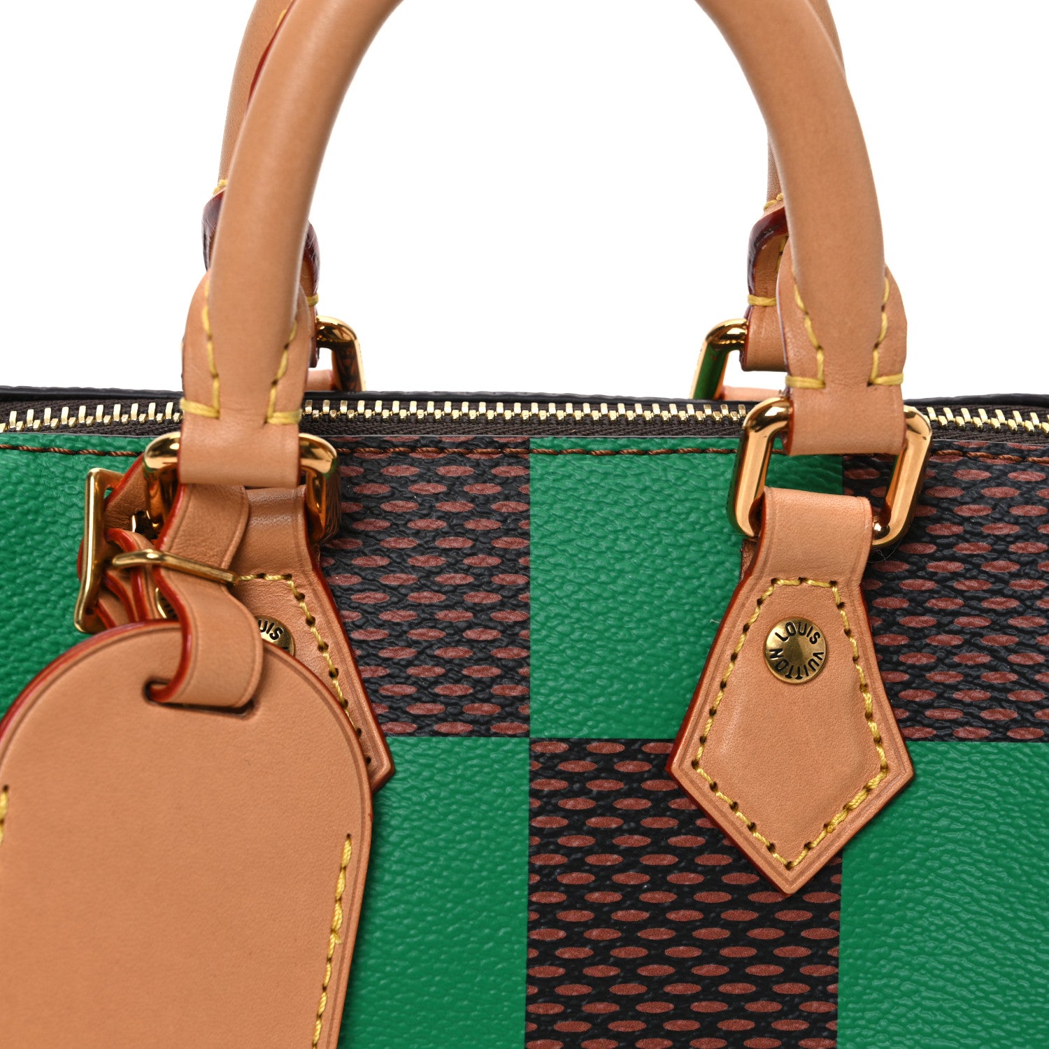 Louis Vuitton Damier Pop Speedy Bandouliere 18 Green 7 of 11