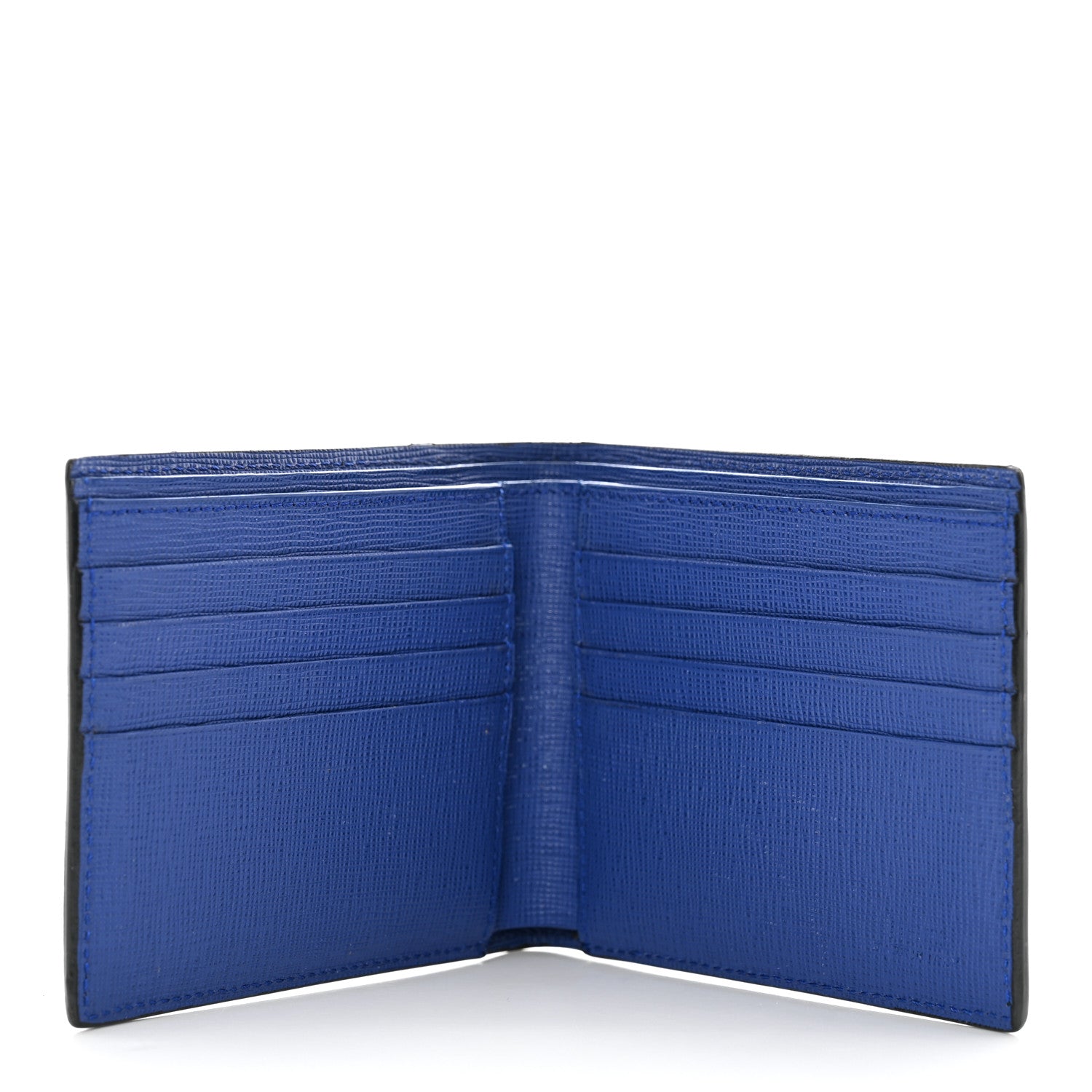 Fendi Vitello Elite Flamingo Mink Karlito Studded Bi-Fold Wallet Black White Plaster 5 of 12