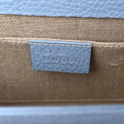 Gucci Dollar Calfskin Small Interlocking G Shoulder Bag Mineral Blue 6 of 11