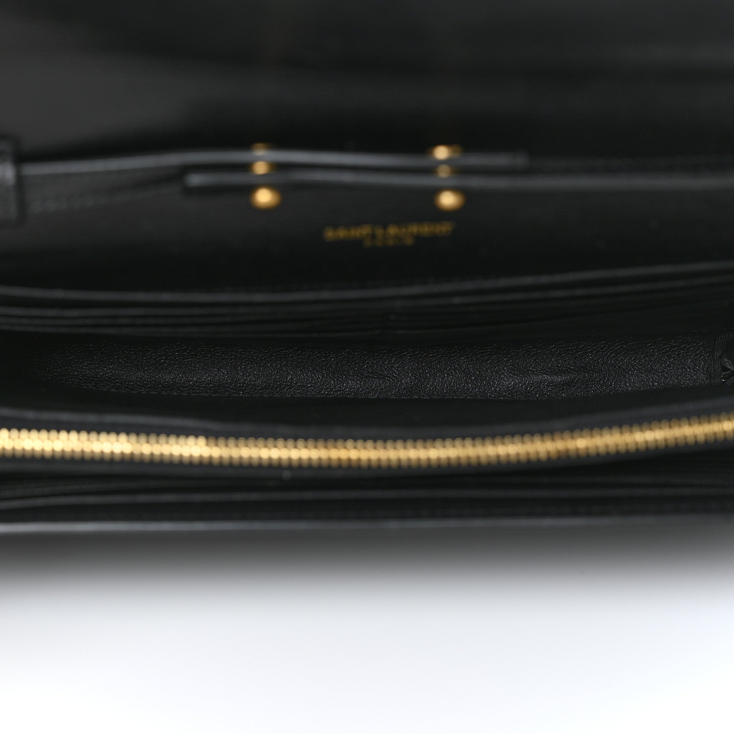 Saint Laurent Patent Calfskin Monogram Kate Wallet On Chain Black 5 of 8