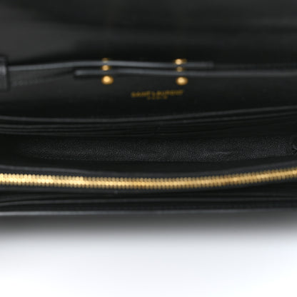 Saint Laurent Patent Calfskin Monogram Kate Wallet On Chain Black 5 of 8