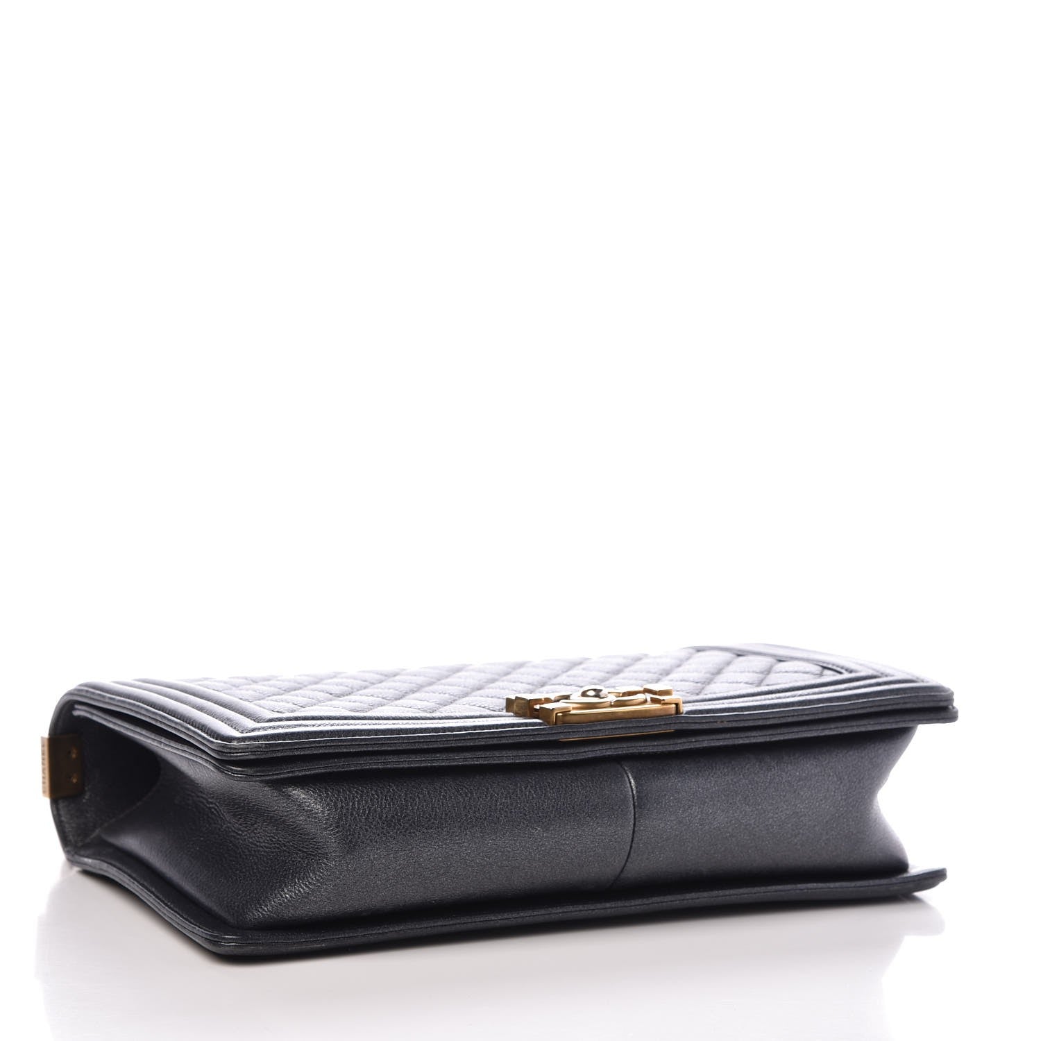 Chanel Metallic Calfskin Quilted New Medium Boy Flap Dark Grey 4 of 8