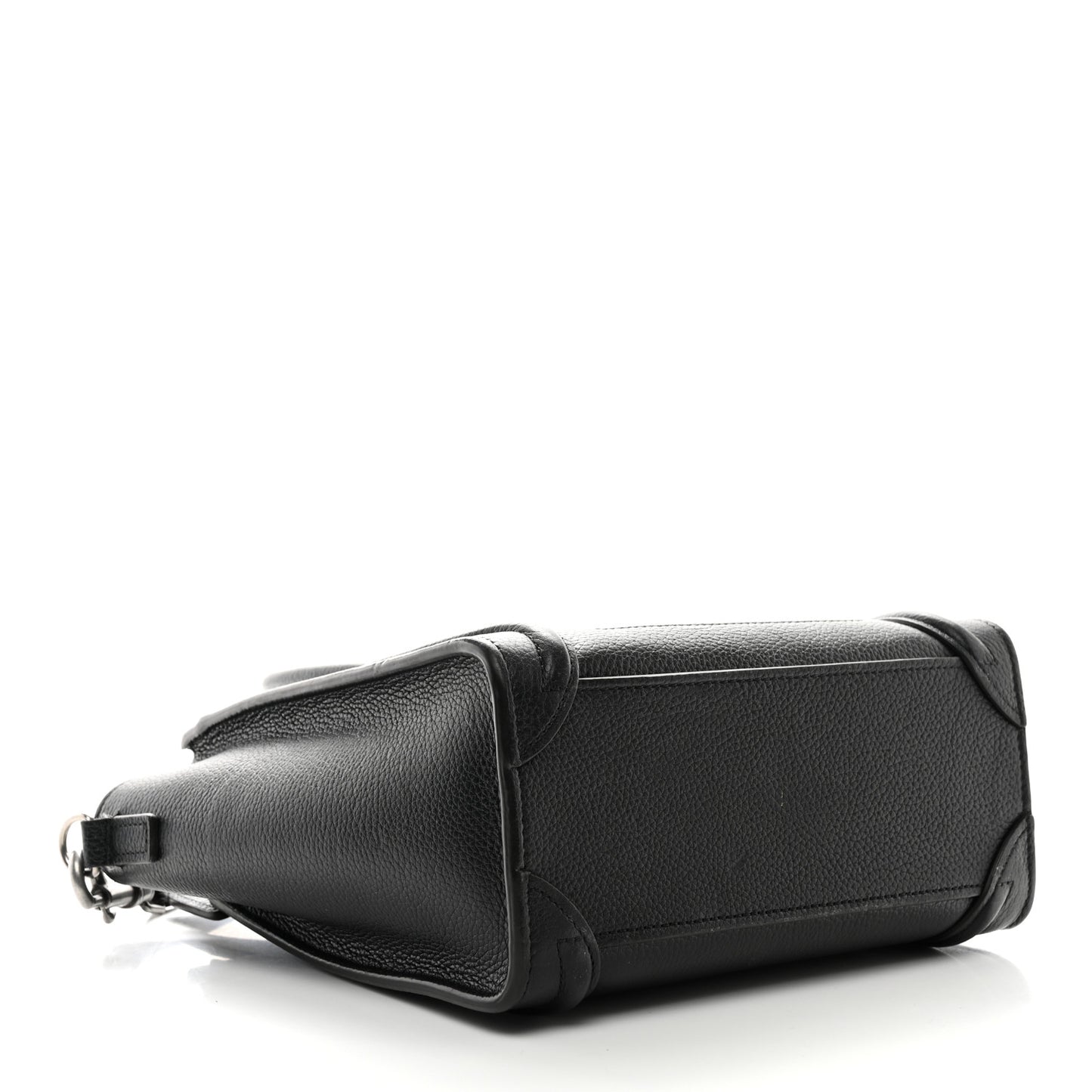 Drummed Calfskin Nano Luggage Black