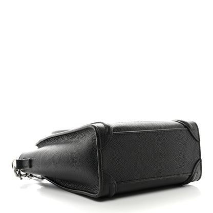 Celine Drummed Calfskin Nano Luggage Black 4 of 11