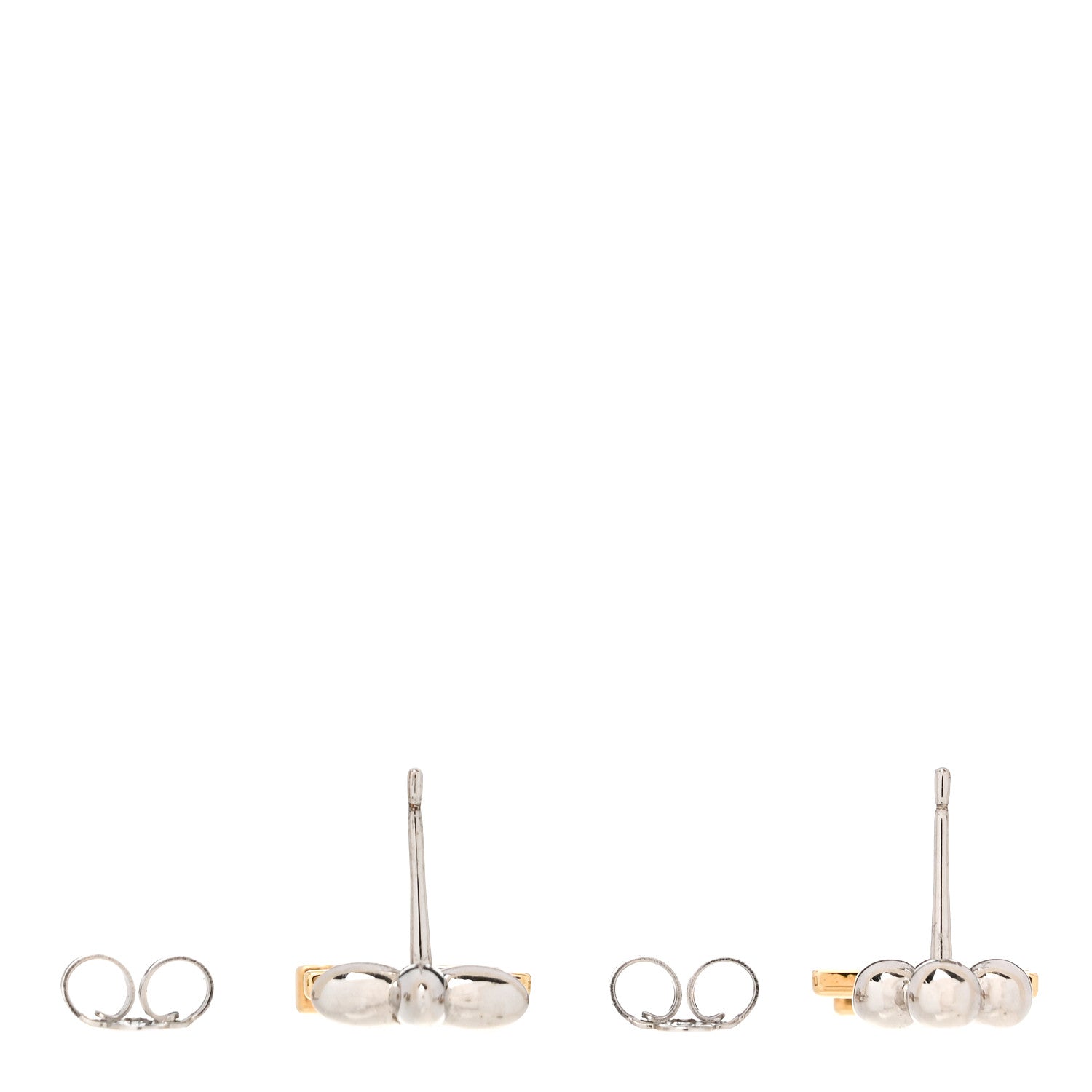 Louis Vuitton Metal Crystal LV Iconic Flower Earrings Gold Silver 3 of 6