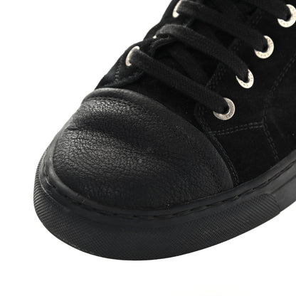 Chanel Suede Calfskin Goatskin Tweed High Top Sneakers 37 Black 8 of 13