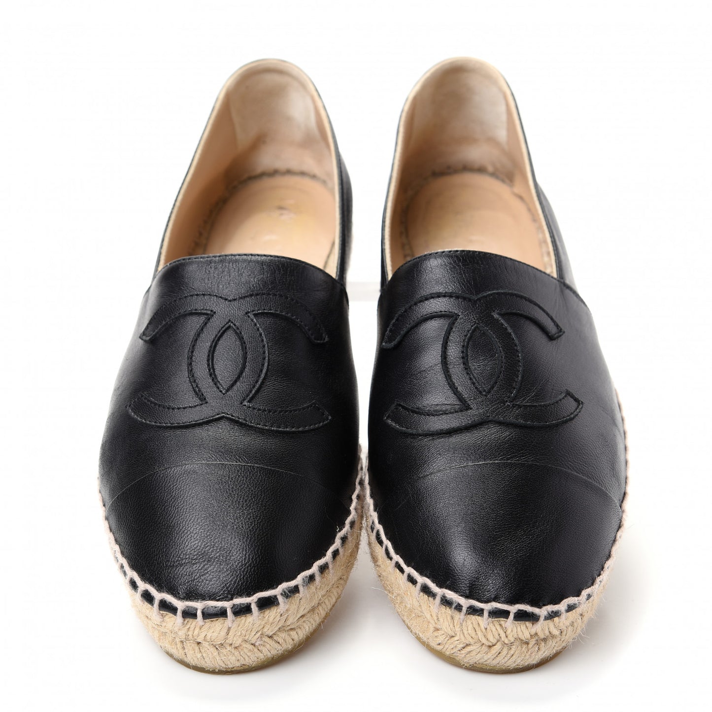 Lambskin CC Espadrilles 39 Black