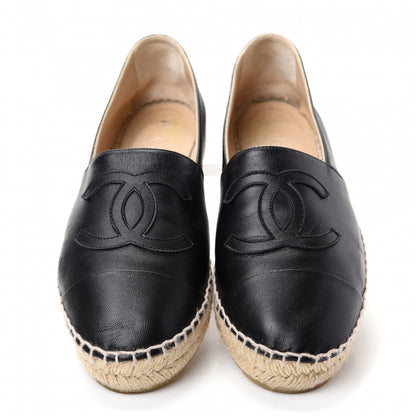 Chanel Lambskin CC Espadrilles 39 Black 5 of 11