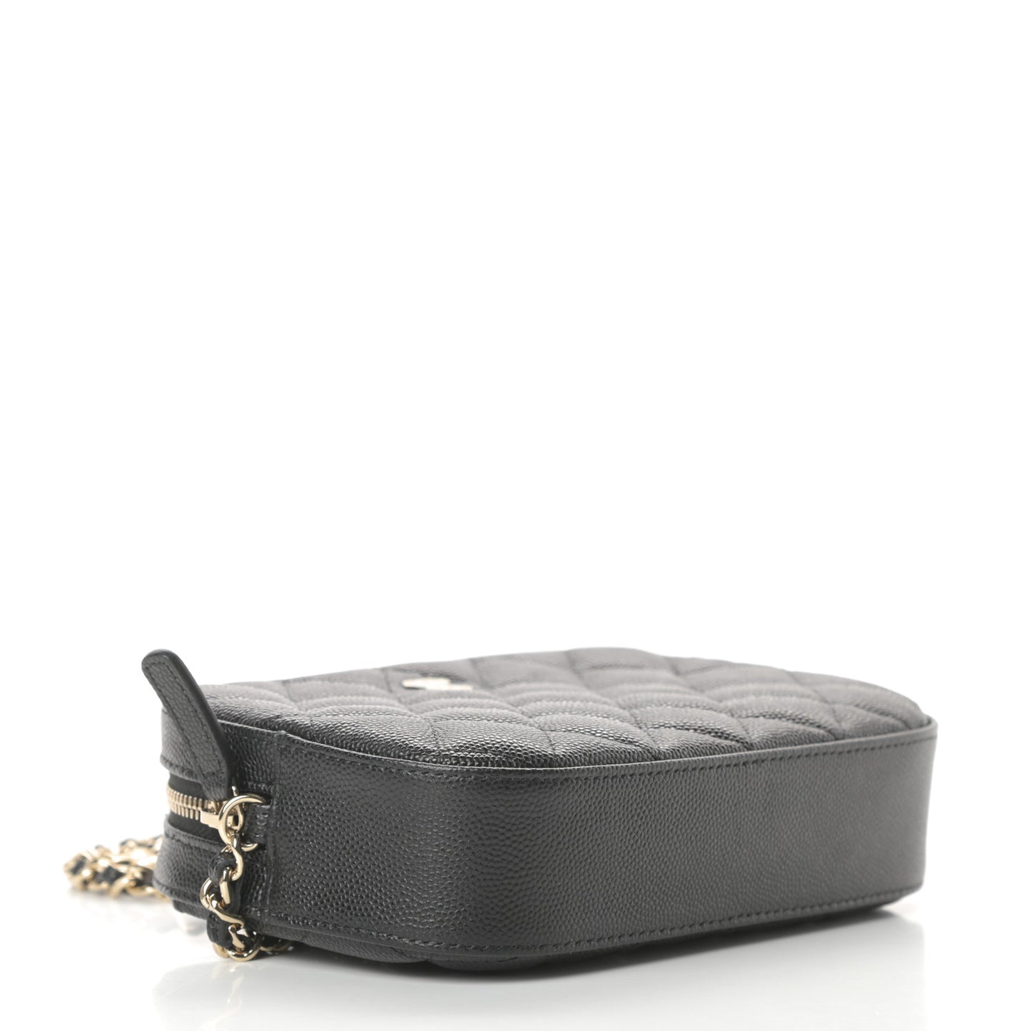 Caviar Quilted Vanity With Chain Black