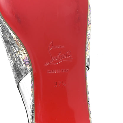 Christian Louboutin Metallic Snakeskin Embossed Hot Chickita Slingback Flats 37.5 Multicolor 9 of 9