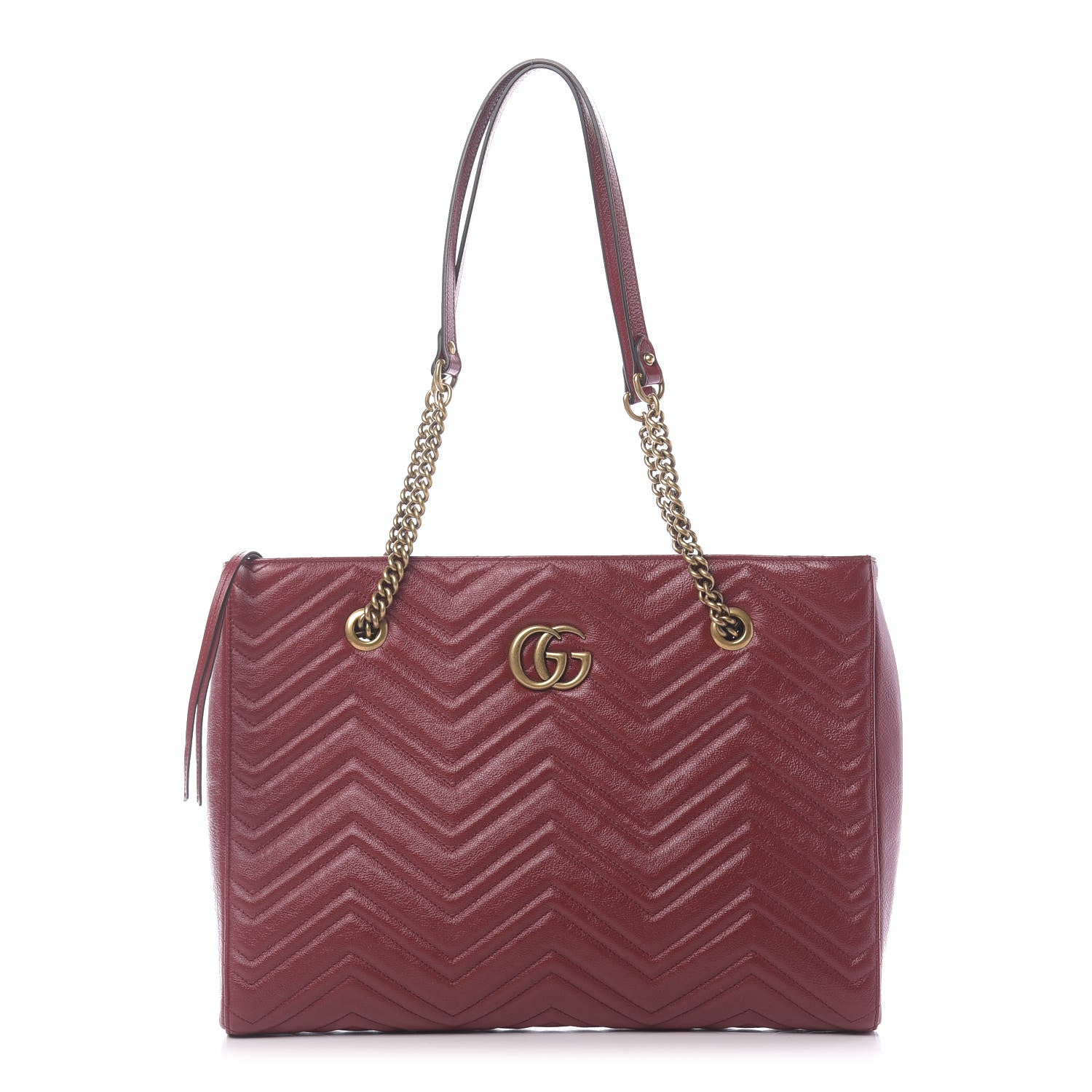 Gucci Azalea Calfskin Matelasse Medium GG Marmont Slim Tote Romantic Cerise 1 of 10