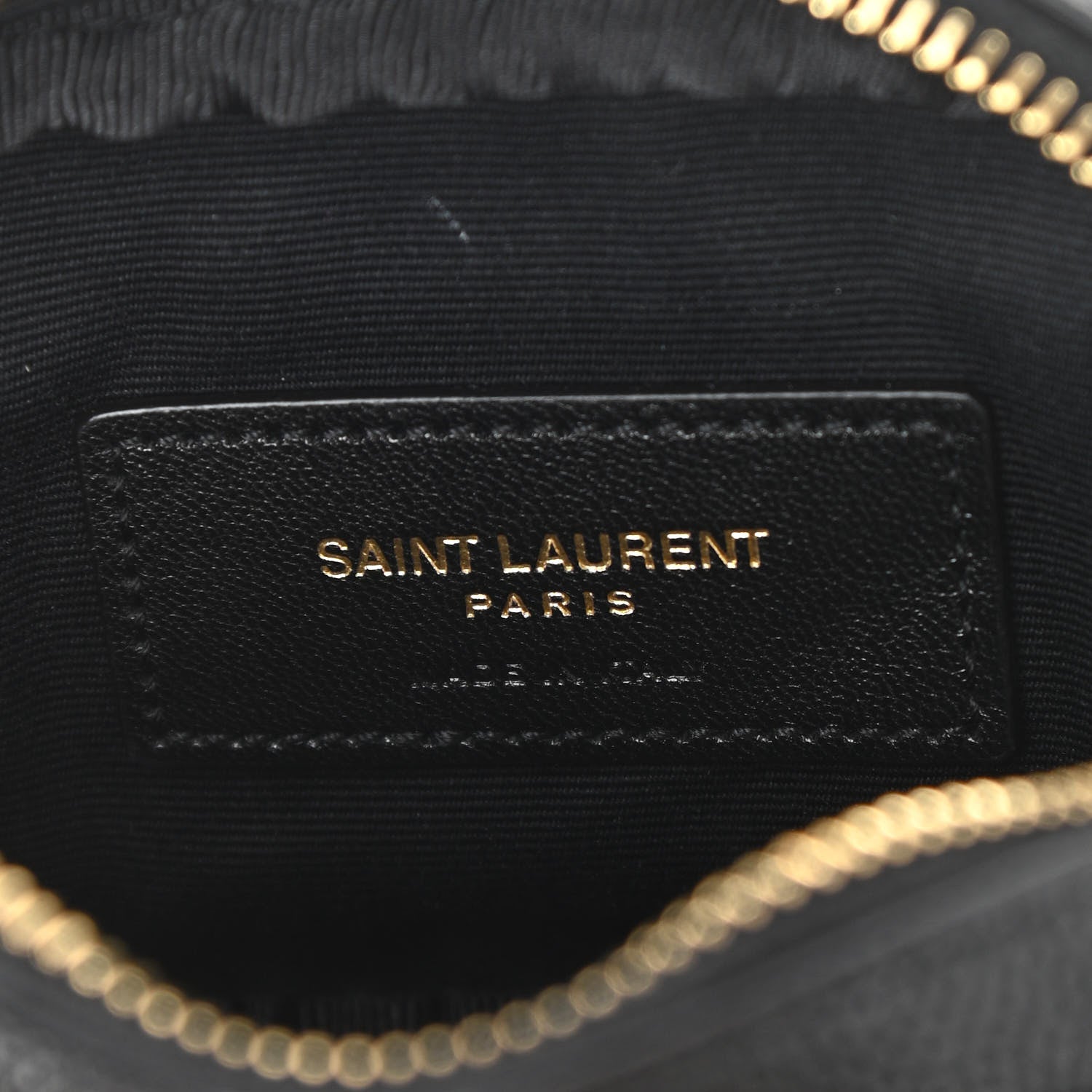 Saint Laurent Grain De Poudre Matelasse Monogram Baby Lou Camera Bag Black 6 of 12